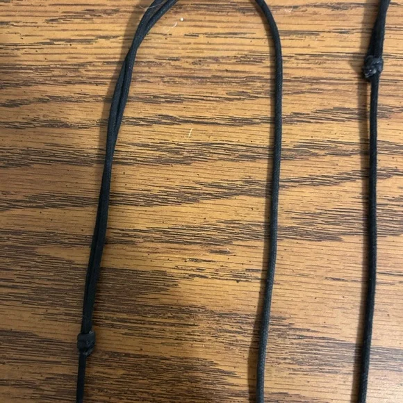 Two Stainless Steel  Moon and Fairy Pendant Necklace On Black Cord - Picture 4 of 4